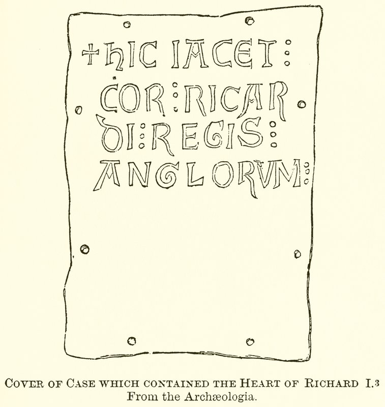Deckel des Behälters, der das Herz von Richard I. enthielt von English School