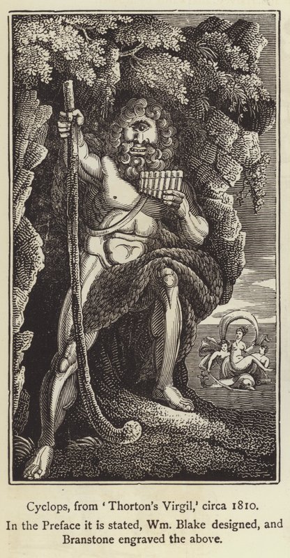 Zyklop aus Thorntons Virgil, ca. 1810 von English School