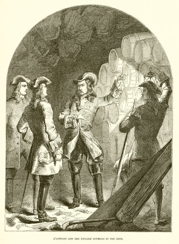 DAsfeldt und die englischen Offiziere in der Mine von English School