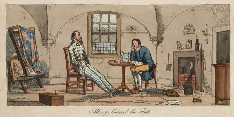 Dashall und Lubin im Fleet-Gefängnis von English School