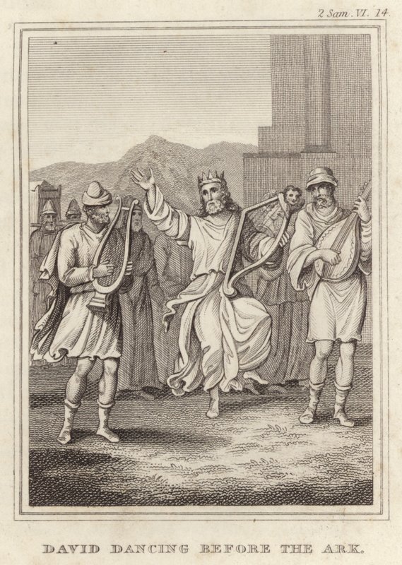 David tanzt vor der Lade von English School