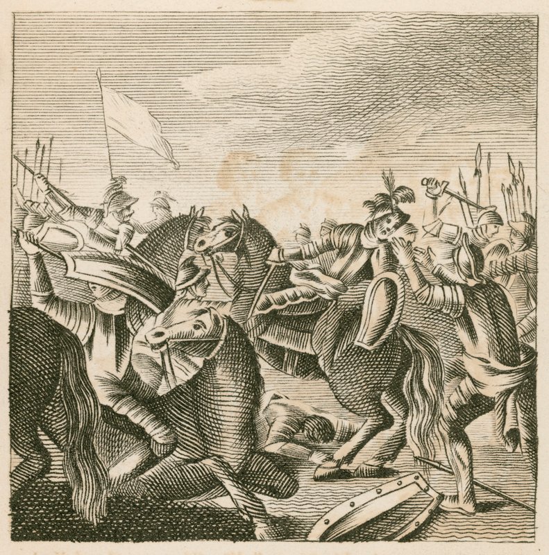 Tod von König Harald in der Schlacht von Hastings von English School