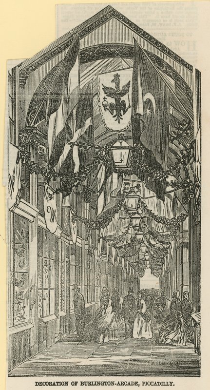 Dekoration der Burlington Arcade von English School