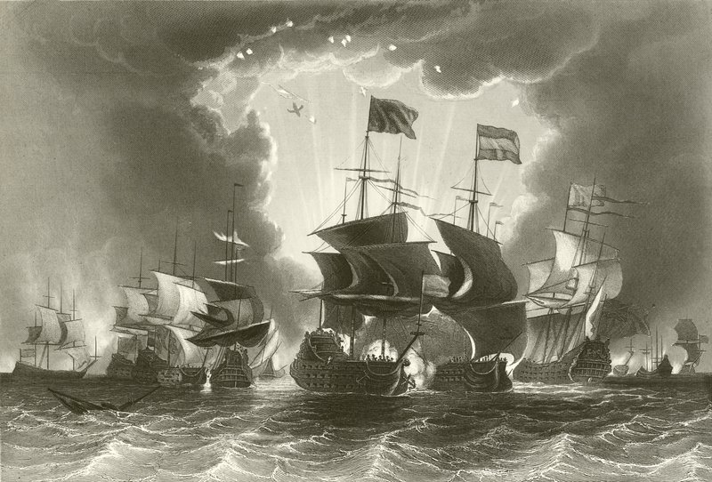 Niederlage der niederländischen Flotte durch Admiral Blake von English School