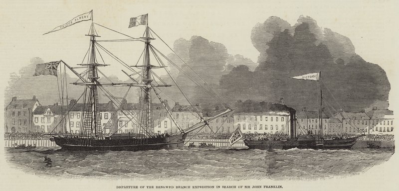 Abfahrt der erneuerten Zweigexpedition auf der Suche nach Sir John Franklin von English School