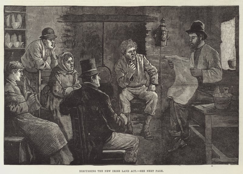 Diskussion über das neue irische Landgesetz von English School