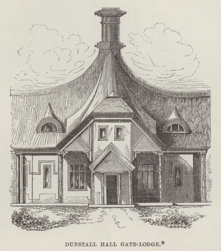 Dunstall Hall Torhaus (Gravur) von English School