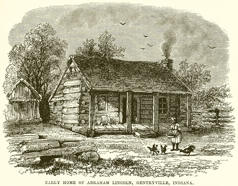 Frühes Zuhause von Abraham Lincoln, Gentryville, Indiana von English School