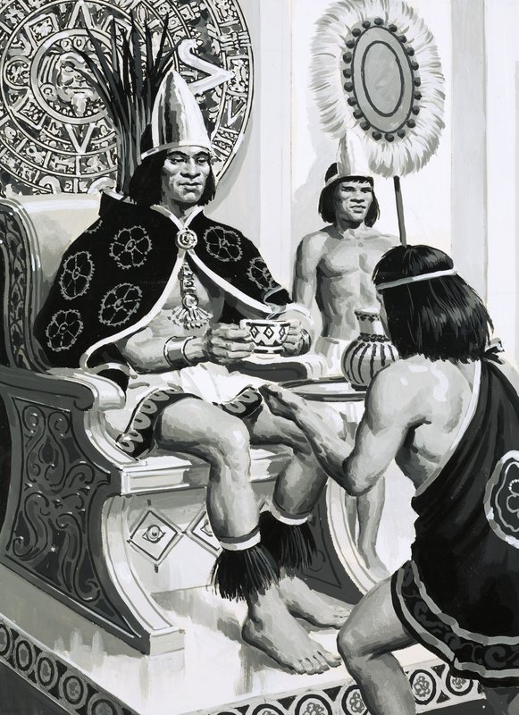 Kaiser Montezuma der Azteken trank gerne Kakao von English School