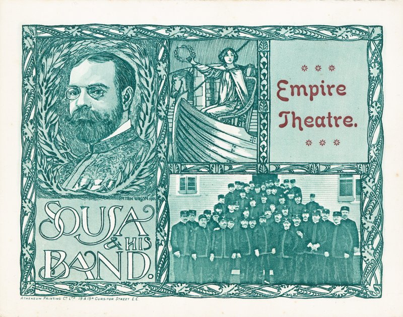 Empire Theatre, London, mit Sousa und seiner Band von English School