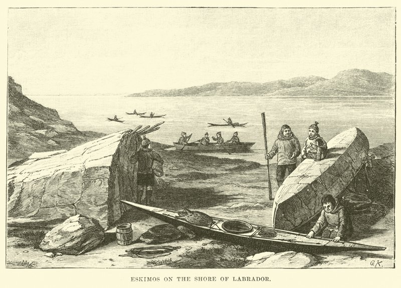 Eskimos am Ufer von Labrador von English School