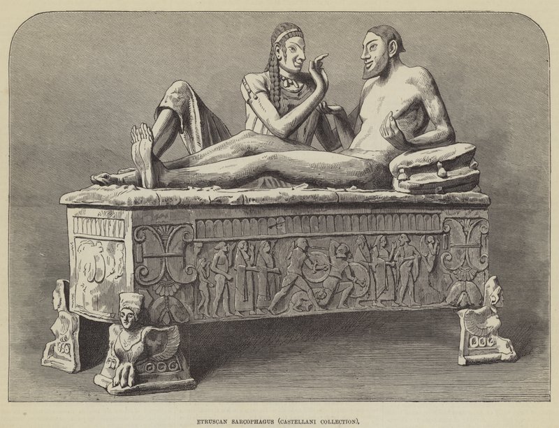 Etruskischer Sarkophag, Castellani-Sammlung von English School