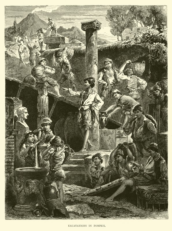 Ausgrabungen in Pompeji von English School