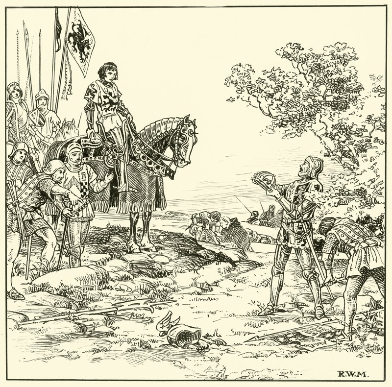 Das Finden der Krone bei Bosworth von English School