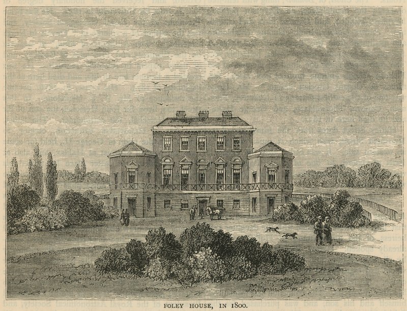 Foley House im Jahr 1800 von English School