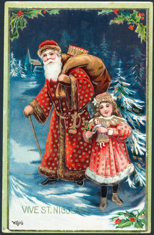 Französische Weihnachtskarte von English School