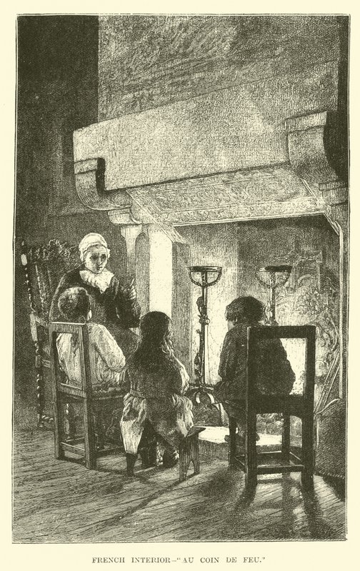 Französisches Interieur, Au Coin de Feu von English School