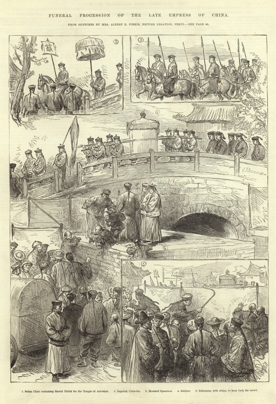 Trauerzug der verstorbenen Kaiserin von China von English School
