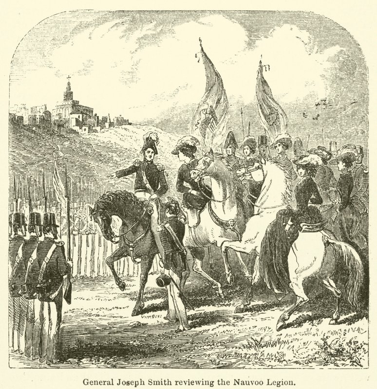 General Joseph Smith inspiziert die Nauvoo-Legion von English School