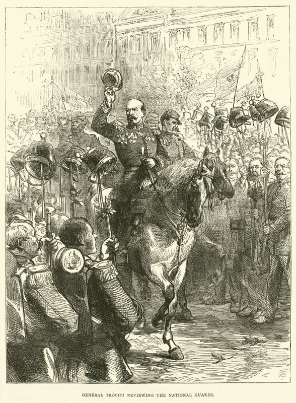 General Trochu inspiziert die Nationalgarde, September 1870 von English School
