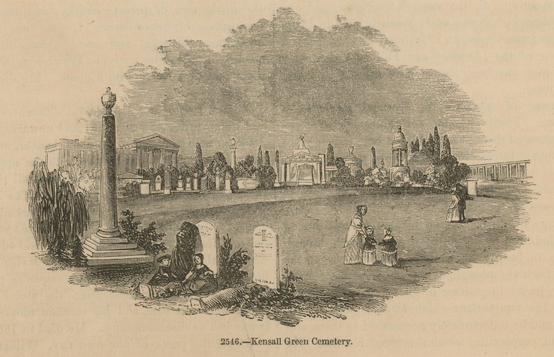 Gesamtansicht des Kensall Green Cemetery von English School