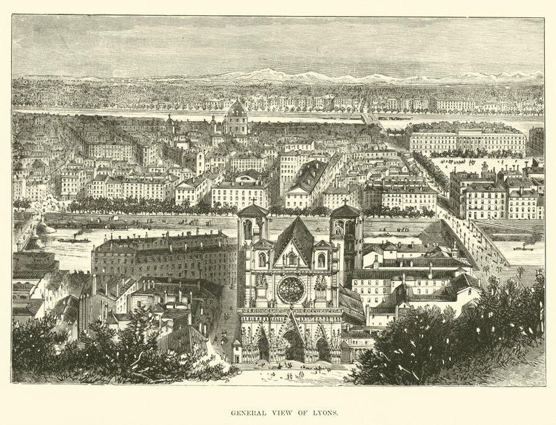 Gesamtansicht von Lyon von English School