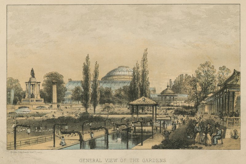Gesamtansicht der Gartenbauausstellung von English School