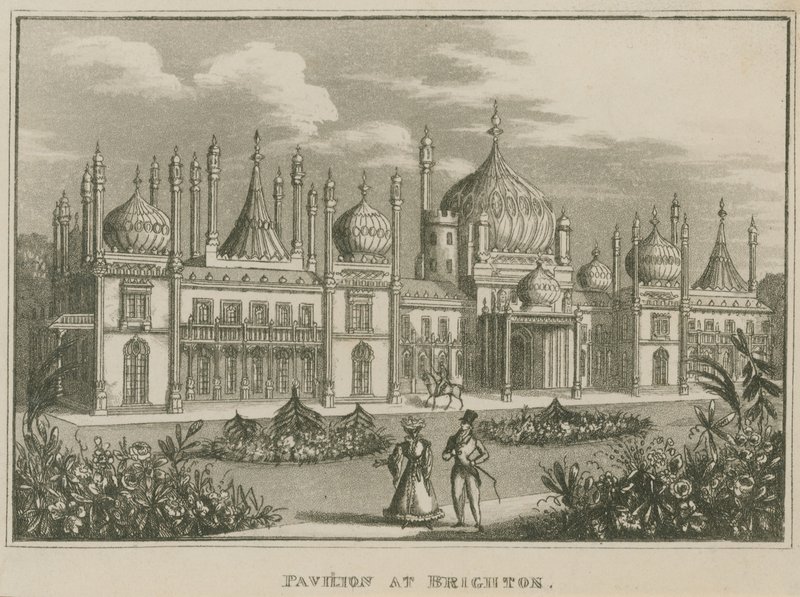 Allgemeine Ansicht des Royal Pavilion in Brighton von English School