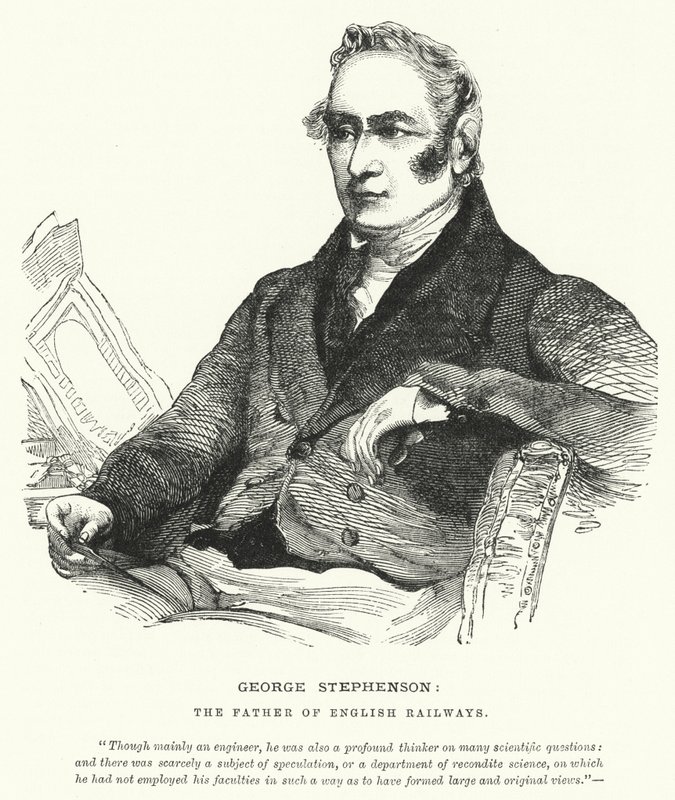 George Stephenson, der Vater der englischen Eisenbahnen von English School