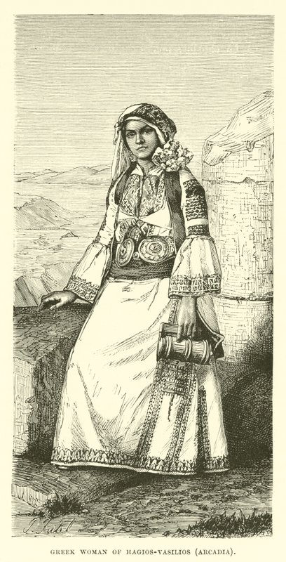 Griechische Frau aus Hagios-Vasilios, Arkadien von English School