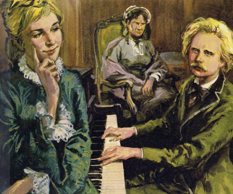 Grieg feierte seine Verlobung mit Nina Hagerup, indem er Ich liebe dich komponierte von English School