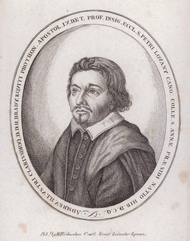H Brady, englischer Verleger eines Buches über das Kirchenrecht im späten 17. Jahrhundert (Stich) von English School