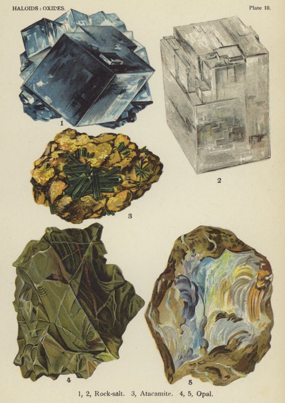 Halogenide, Oxide, Steinsalz, Atacamit, Opal von English School