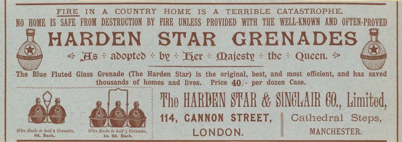 Werbung für Harden Star Granades von English School