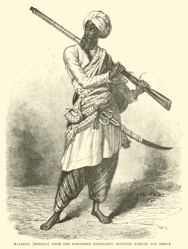 Hazareh (Mongole) aus den nördlichen Hochländern zwischen Bamian und Herat von English School