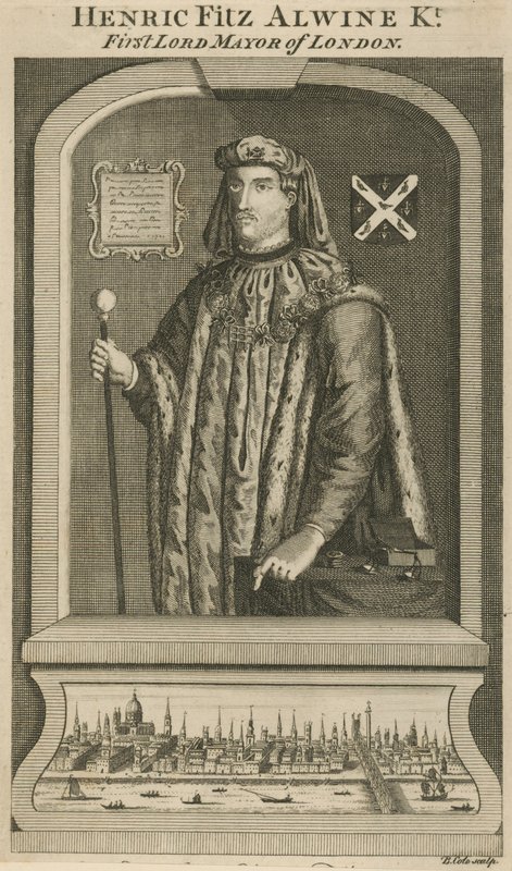 Henric Fitz Alwine, erster Lord Mayor von London von English School