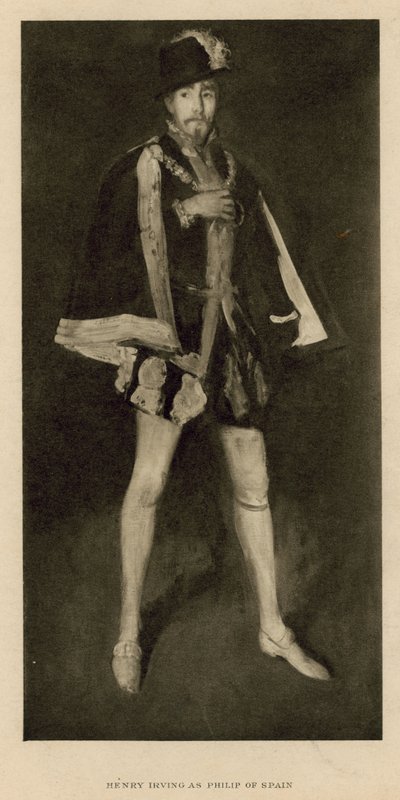 Henry Irving, Schauspieler, als Philipp von Spanien von English School