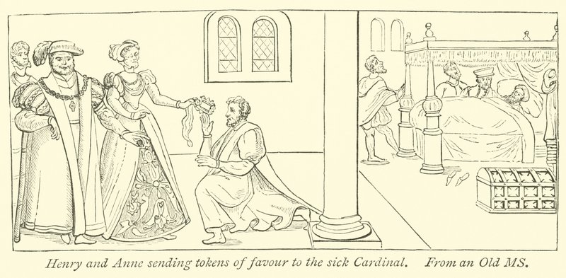 Heinrich und Anne senden dem kranken Kardinal Gunstbeweise von English School
