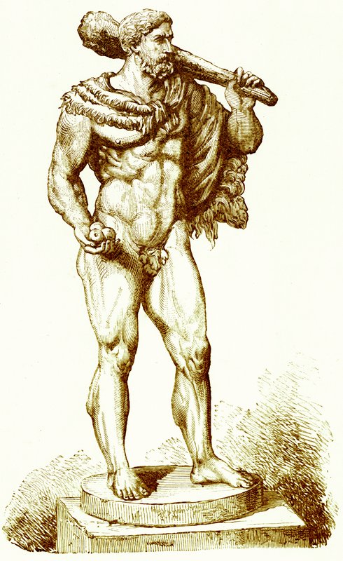 Herkules, Illustration aus Geschichte Roms von Victor Duruy, veröffentlicht 1884 von English School