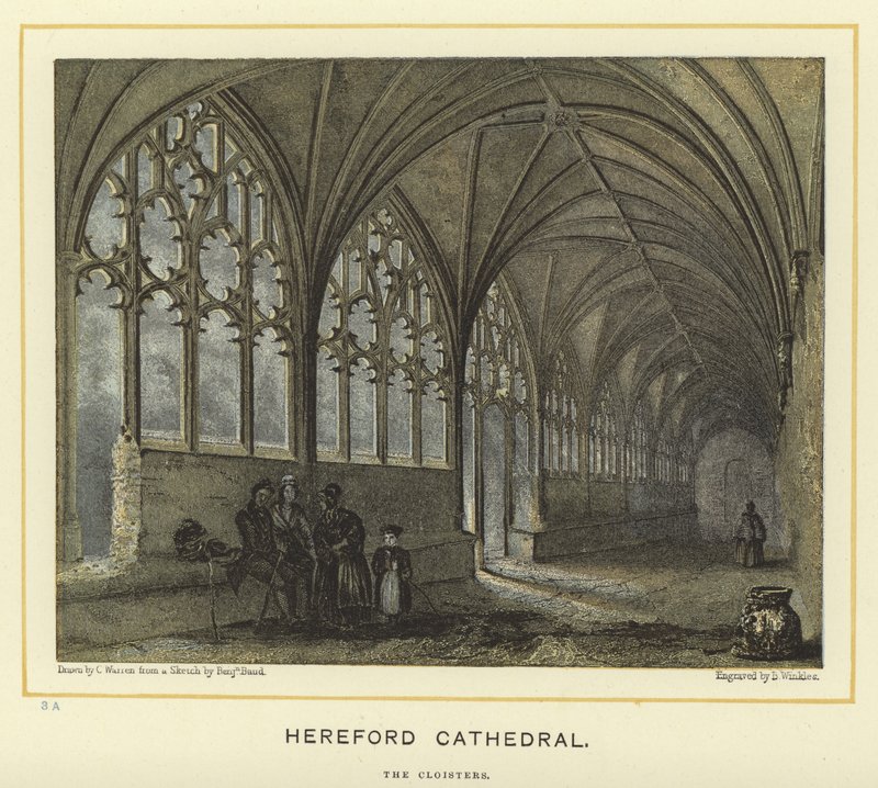 Hereford Kathedrale, die Kreuzgänge von English School