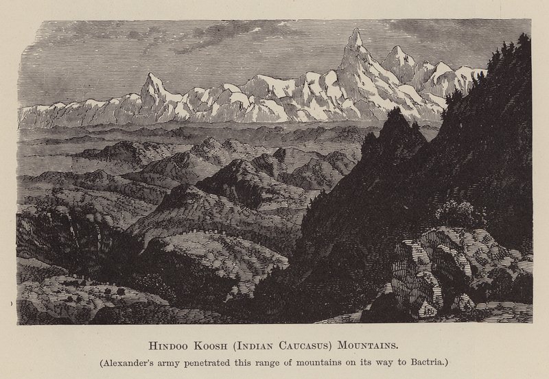 Hindoo Koosh, Indischer Kaukasus, Berge von English School