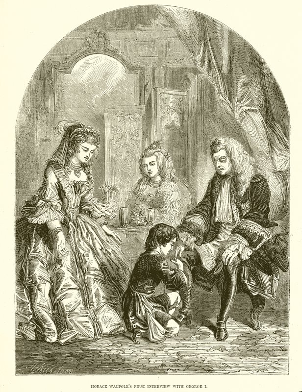 Horace Walpoles erstes Treffen mit Georg I. von English School