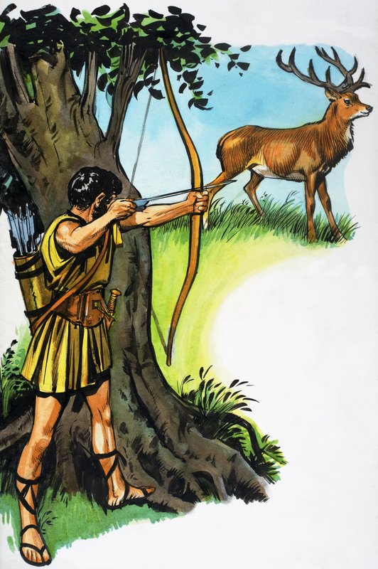 Jäger und Hirsch von English School