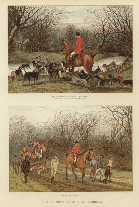 Jagdszenen von G. L. Harrison von English School