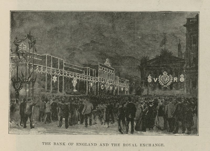 Illuminationen und Dekorationen in der City of London von English School