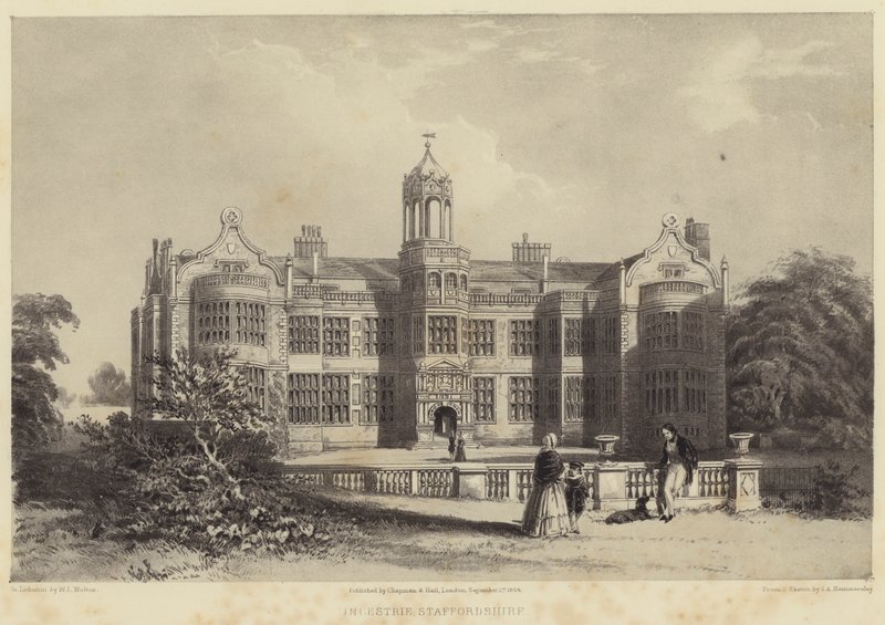Ingestrie, Staffordshire (Stich) von English School
