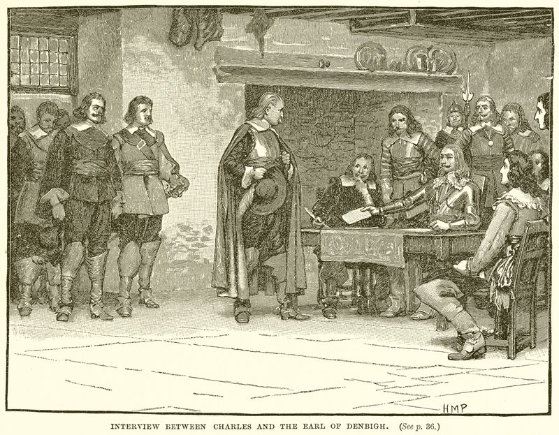 Gespräch zwischen Charles und dem Earl of Denbigh von English School