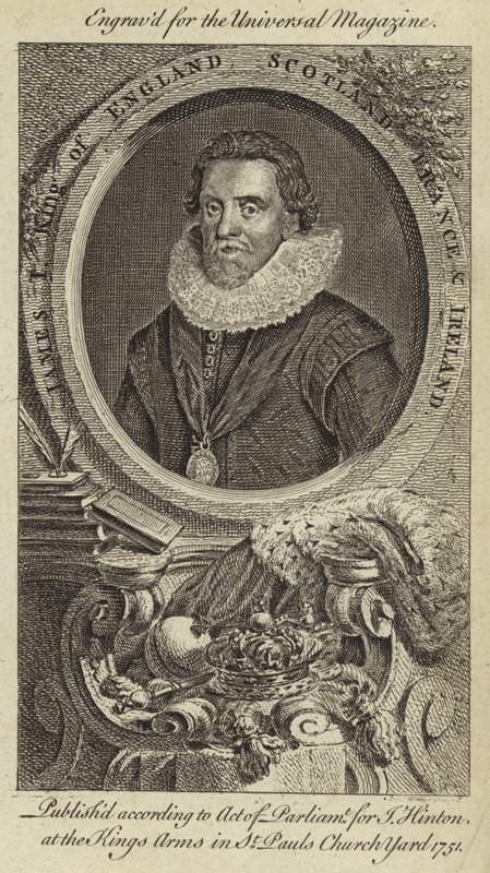 James I., König von England, Schottland, Frankreich und Irland von English School