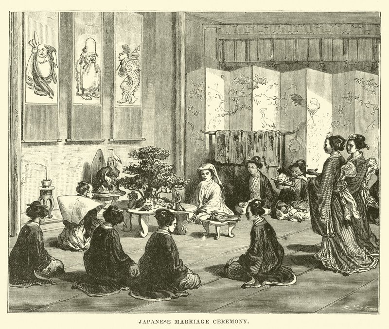 Japanische Hochzeitszeremonie von English School
