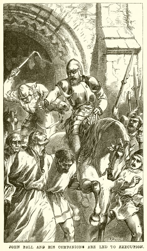 John Ball und seine Gefährten werden zur Hinrichtung geführt von English School